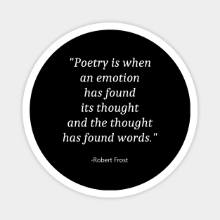 Quote For National Poetry Month Magnet